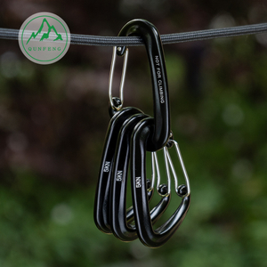 Nr. 8 Stahldraht Carabiner Outdoor Aluminiumlegierung Feder Haken D-förmiger Wasserflasche Haken