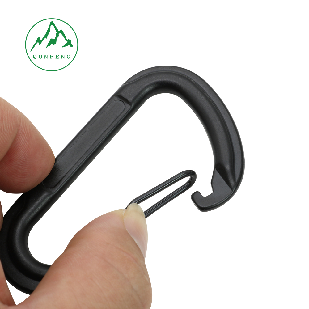D-förmige gebogene Stangendrahtschnalle im Freien Aluminium Carabiner Travel Rucksack Schnalle Spezialform
