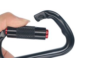 Zertifizierter Kletterkarabiner – 26 kN robuster, automatisch verriegelnder Karabinerhaken, geeignet für Klettern, Camping, Fitnessstudio und Rettung