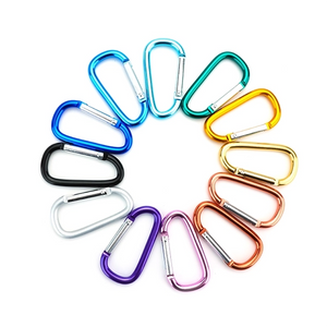 Langlebiges und verbessertes Design – 3-Zoll-Aluminium-D-Ring-Karabiner-Clip-Set für Outdoor-Camping und die Verwendung als Schlüsselbund