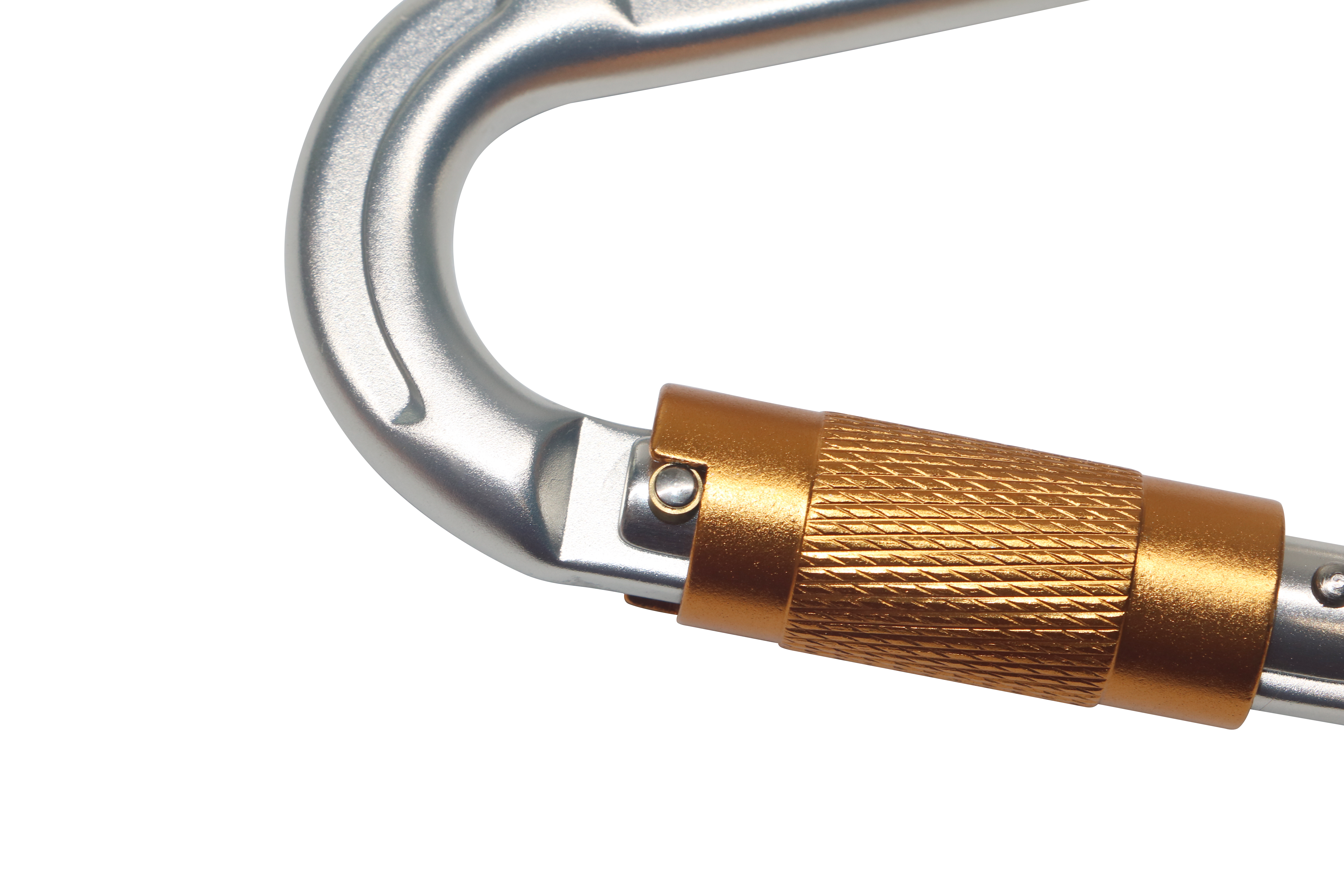 Kletterkarabiner, hochfester automatischer Hauptverschluss, D-förmiger, schnell hängender Karabiner aus Luftfahrt-Aluminiumlegierung, Brandschutz
