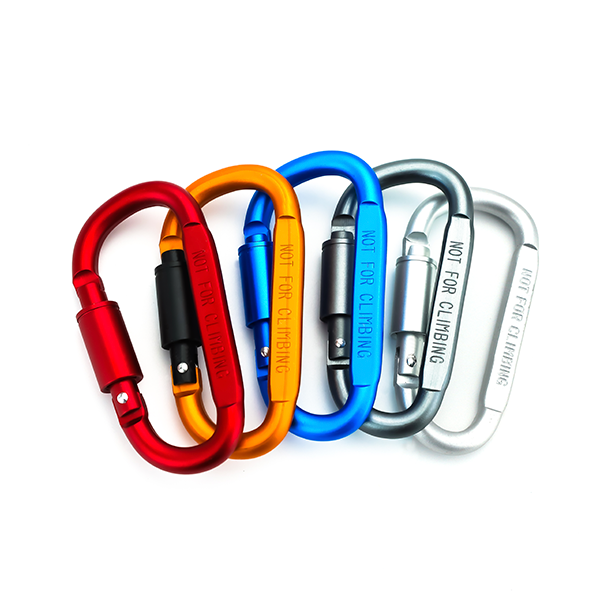 D-förmiger Karabiner mit langer Mutter