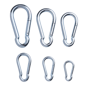 Eisenkarabiner, tragender Karabiner, Sicherungsring, Reiseset, ovaler Karabiner aus Eisen, silberfarben
