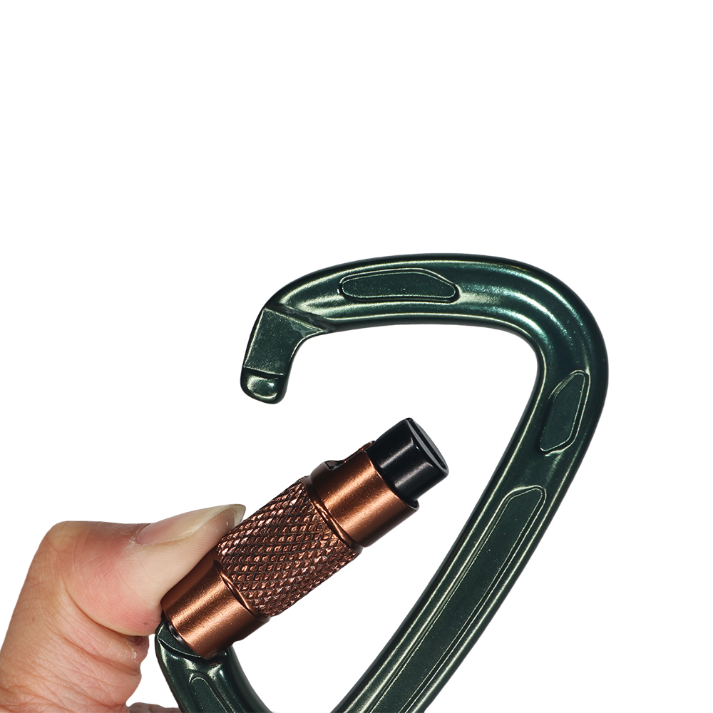 Professionelle robuste Karabinerhaken zum Klettern – 25 kN automatische Verriegelung