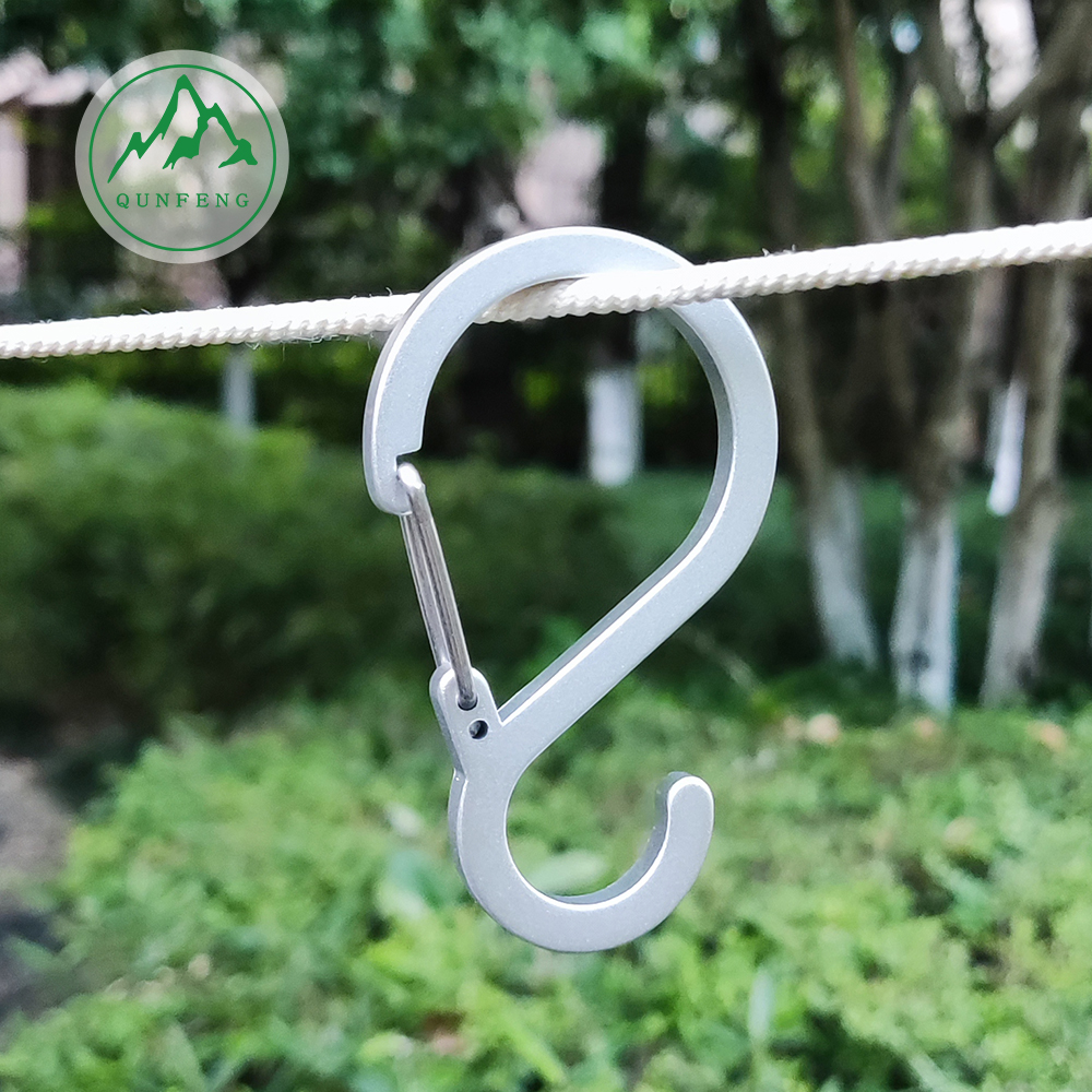 S-förmiger Drahtkarabiner Wild Camping Zelt Rucksack Haken Spezielle Federschnalle