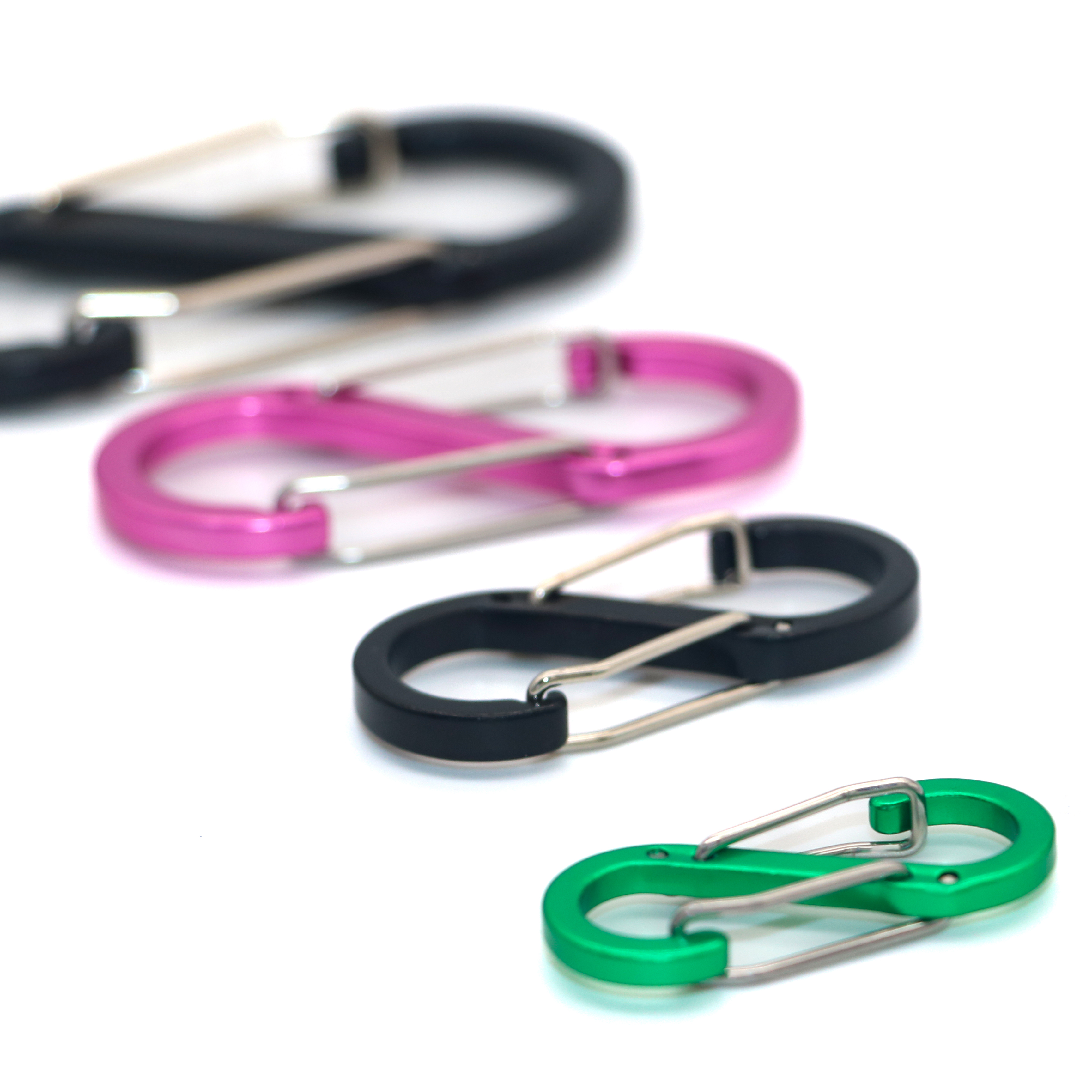 10 Stück Reißverschluss-Clips, Anti-Diebstahl-Reißverschluss-Verschluss-Clips, farbige Karabiner-Schlüsselanhänger-Clips für Camping, Angeln, Reisen, Outdoor-Sportarten