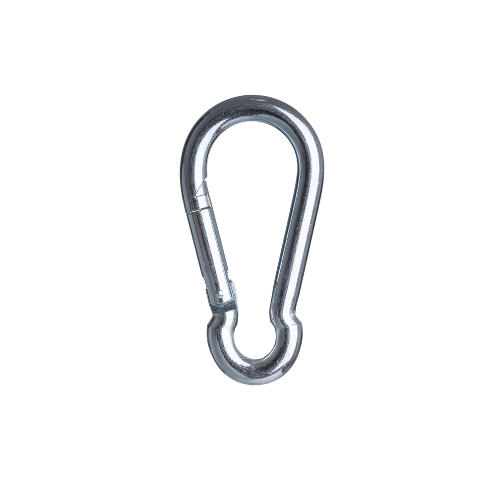 Eisenkarabiner, tragender Karabiner, Sicherungsring, Reiseset, ovaler Karabiner aus Eisen, silberfarben