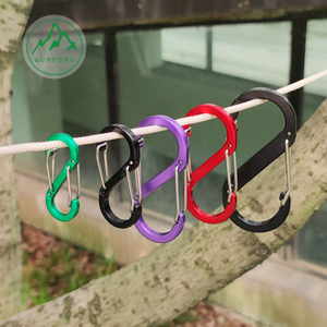S-förmiger Stahldrahtkarabiner Mehrere Farben zur Auswahl aus 8-stelligen Metall Spring Schnalle Outdoor Camping Rucksack Haken