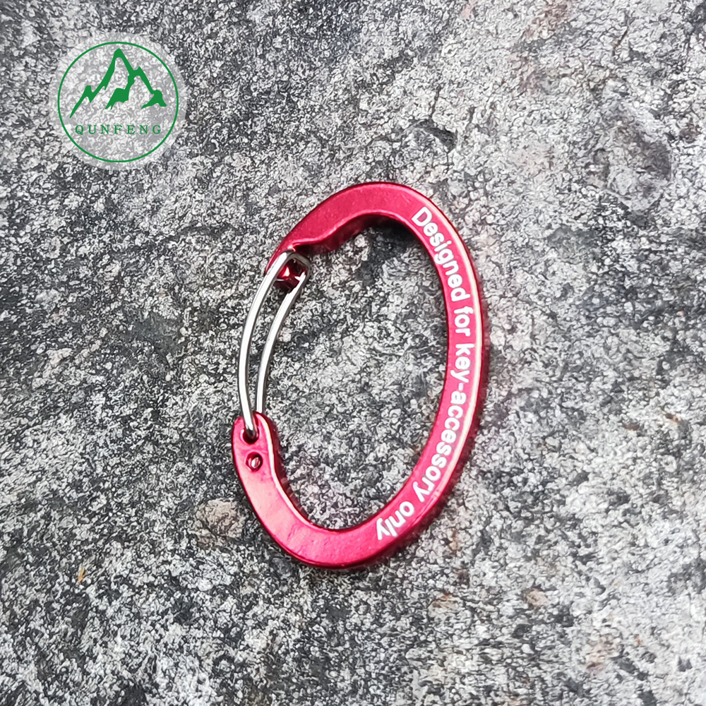 Ei-förmige Aluminiumlegierung Drahtschnalle kleiner Rucksack Wasserflasche Haken Campinglampe Haken