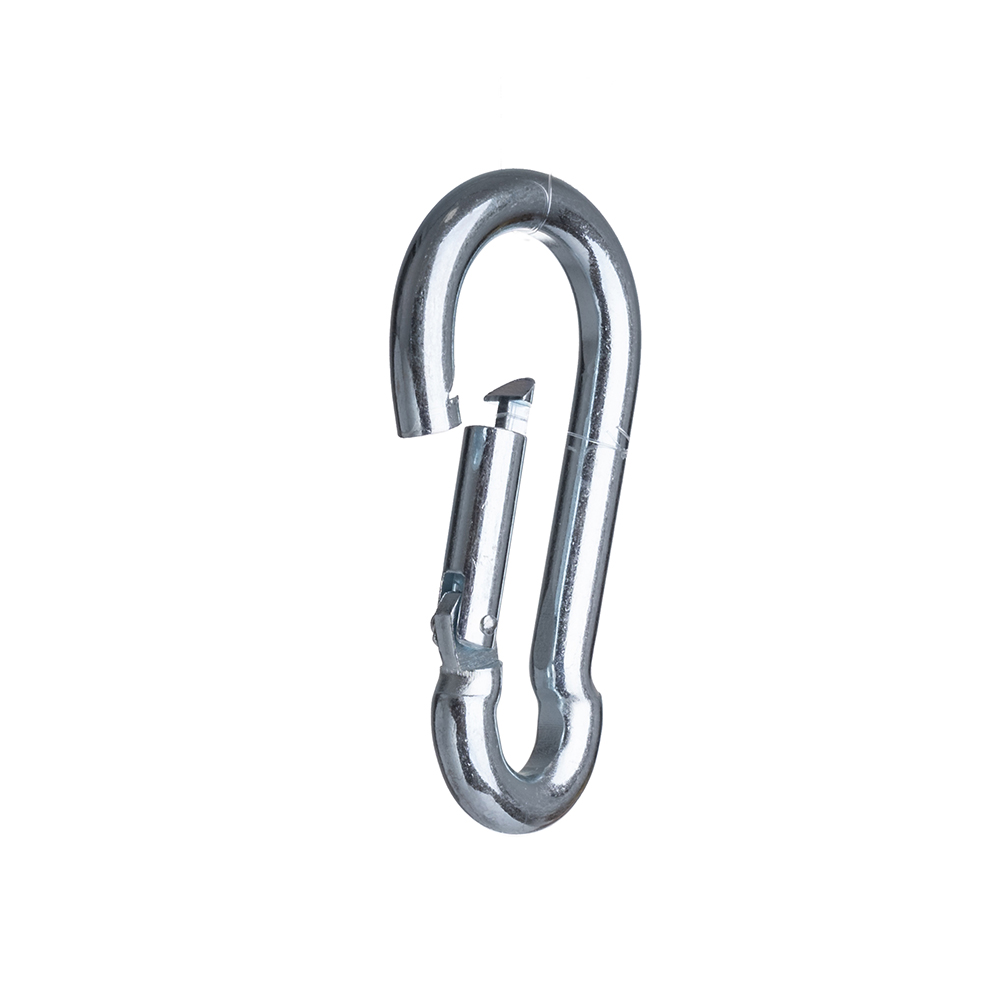 Eisenkarabiner, tragender Karabiner, Sicherungsring, Reiseset, ovaler Karabiner aus Eisen, silberfarben