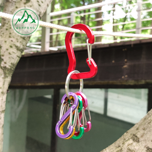 Aluminiumlegierung Stahldrahtkarabiner-Set tragbar mit Schlüsselketten S-förmiger Haken im Freien im Freien, Spezialform