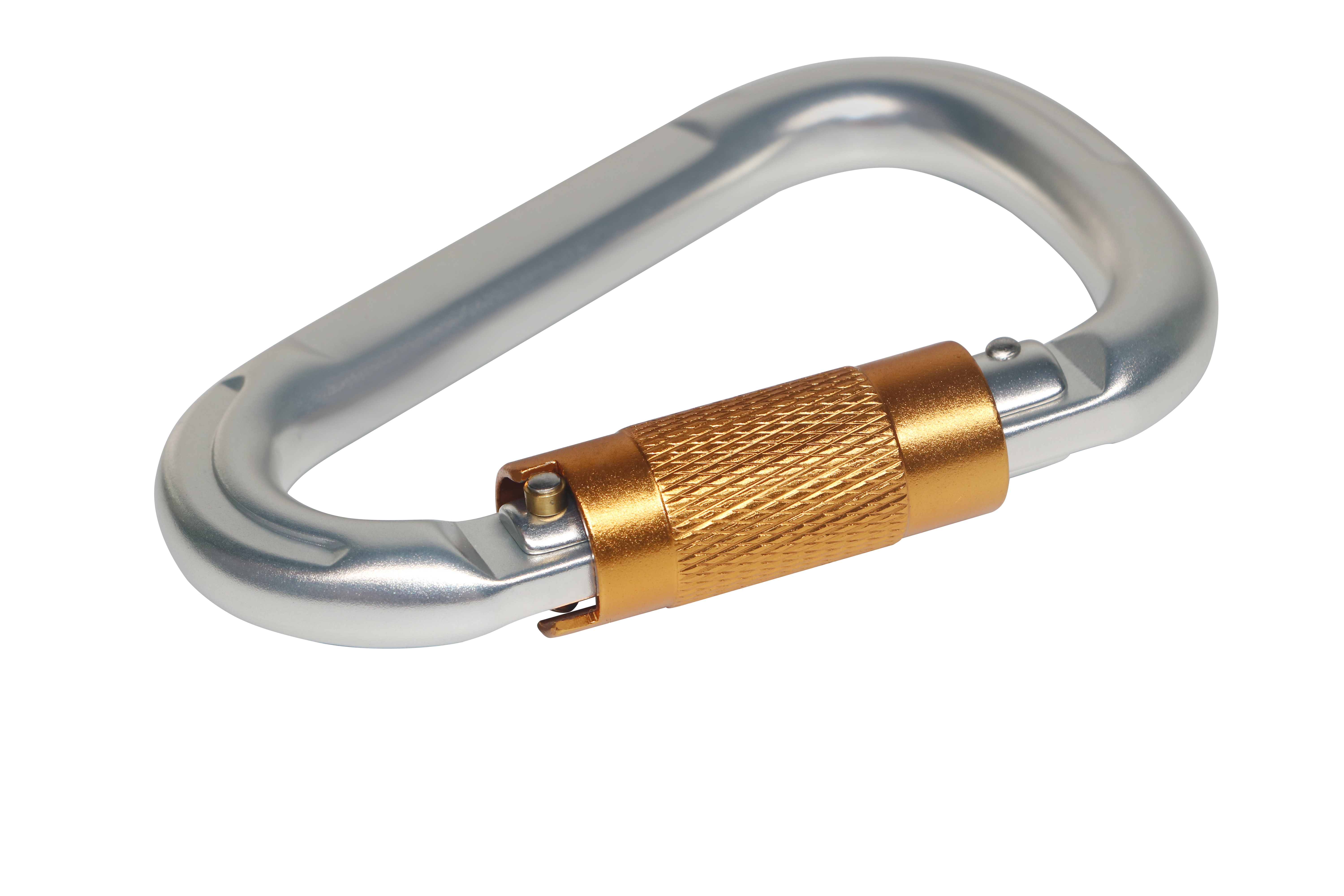 Kletterkarabiner, hochfester automatischer Hauptverschluss, D-förmiger, schnell hängender Karabiner aus Luftfahrt-Aluminiumlegierung, Brandschutz