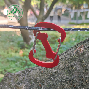 Z-förmige Aluminiumlegierung Stahldrahtkarabiner Outdoor-Kochgeschirr Haken Reise-Rucksack Drahtschnalle