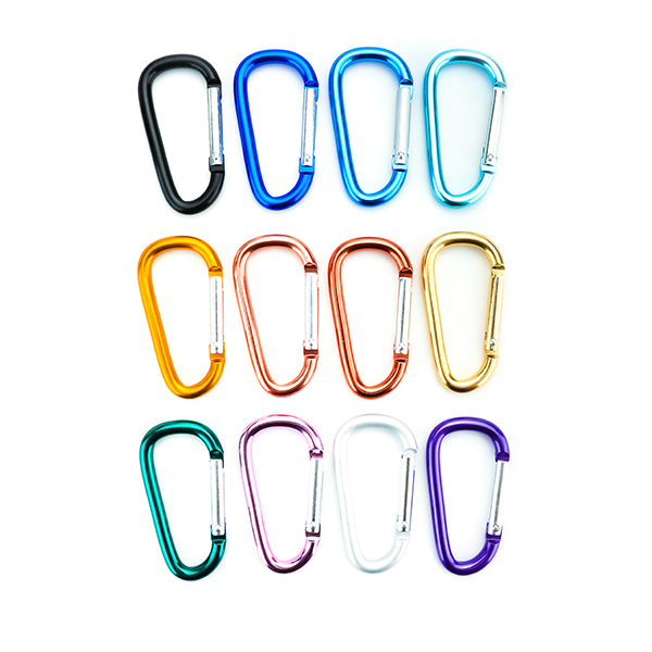 Langlebiges und verbessertes Design – 3-Zoll-Aluminium-D-Ring-Karabiner-Clip-Set für Outdoor-Camping und die Verwendung als Schlüsselbund