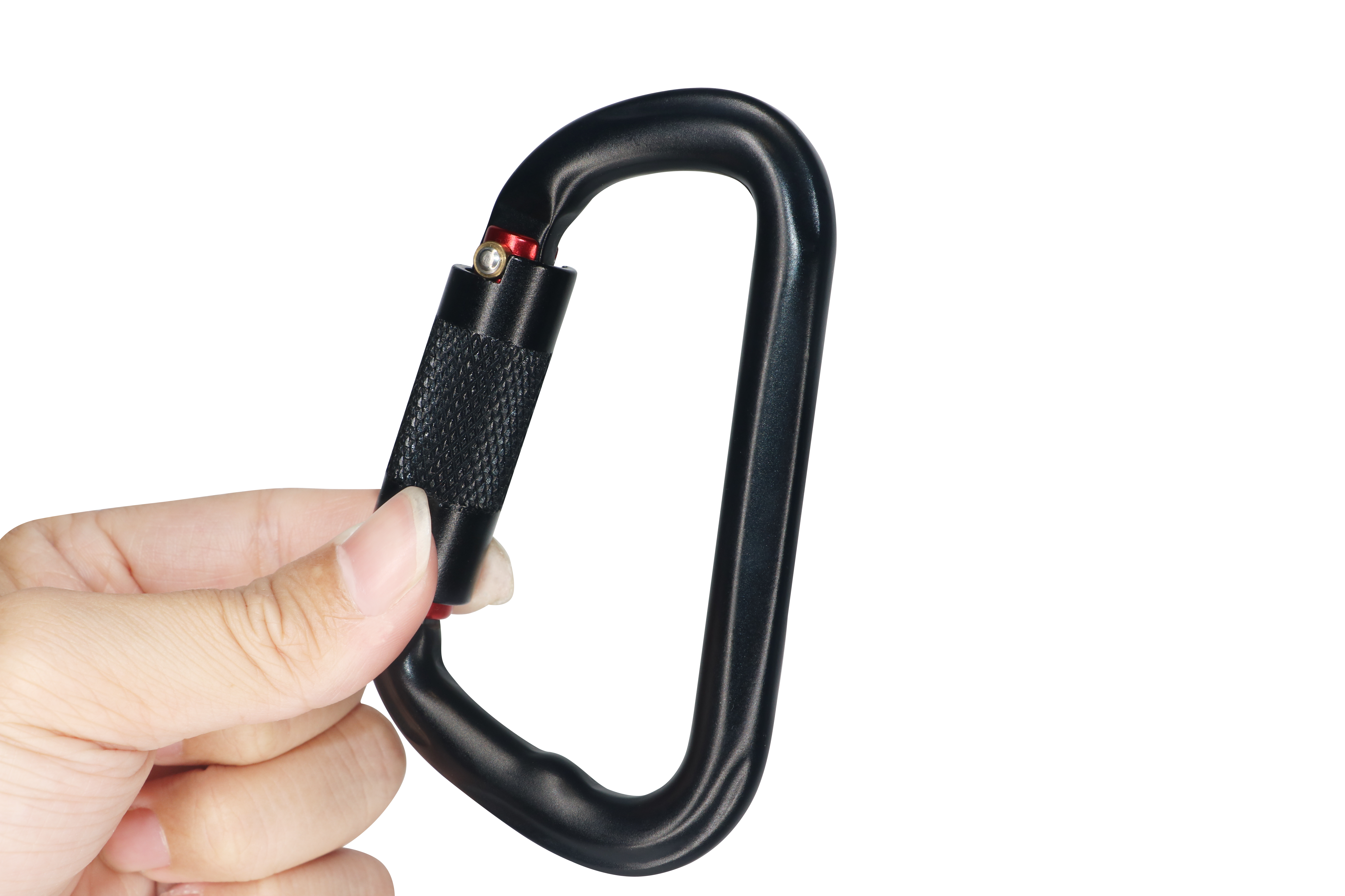 Zertifizierter Kletterkarabiner – 26 kN robuster, automatisch verriegelnder Karabinerhaken, geeignet für Klettern, Camping, Fitnessstudio und Rettung