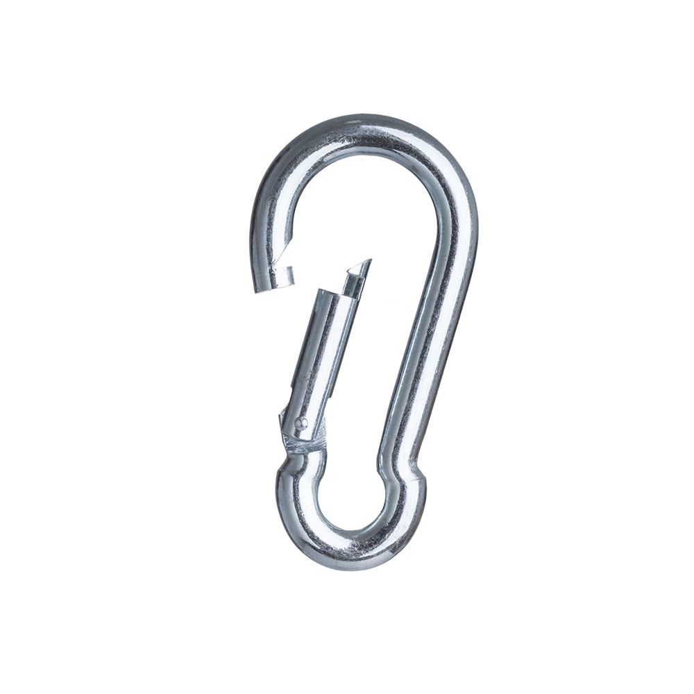 Eisenkarabiner, tragender Karabiner, Sicherungsring, Reiseset, ovaler Karabiner aus Eisen, silberfarben