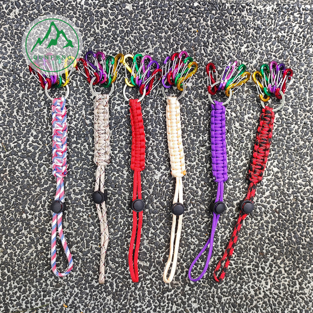 Anti-Lost-Armband Set mit Drahtschnalle Gurtbing S-förmiger Stahldrahtkarabiner-Set tragbarer Schlüsselhaken