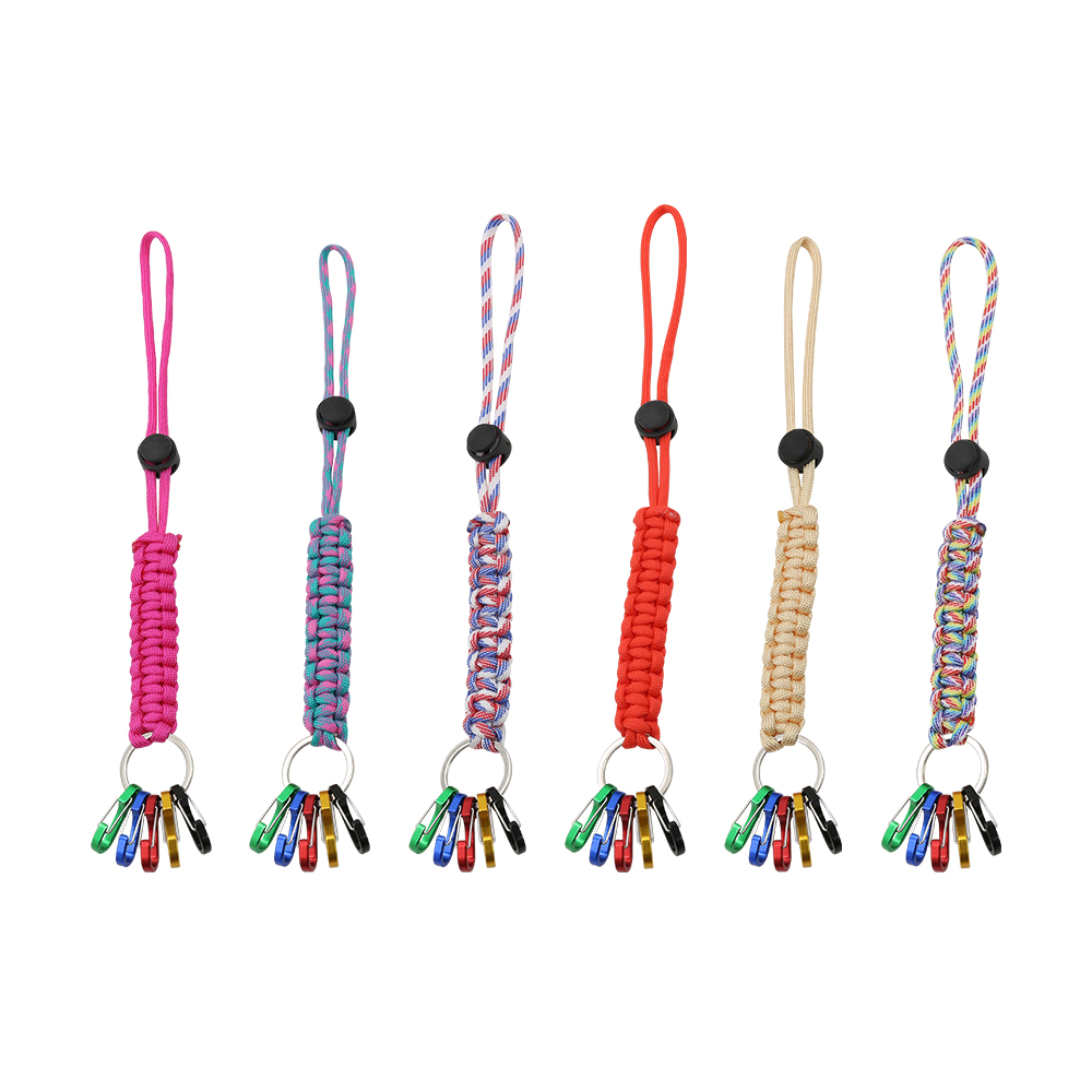 Spezialförmiger Stahldrahtkarabiner-Set 5-in-1 mit Anti-Lost-Armband Drahtschnalle Rucksack Haken