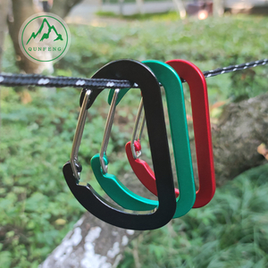 D-förmige Aluminiumlegierung Drahtschnalle Aluminium Flat Rucksack Schnalle Outdoor Camping Lampe Haken