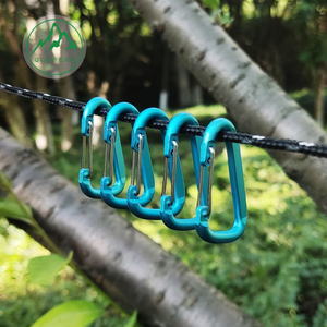 Kleine Aluminiumlegierung Stahldraht Carabiner Outdoor Wasserflasche Federung Schnalle Wanderhaken Haken