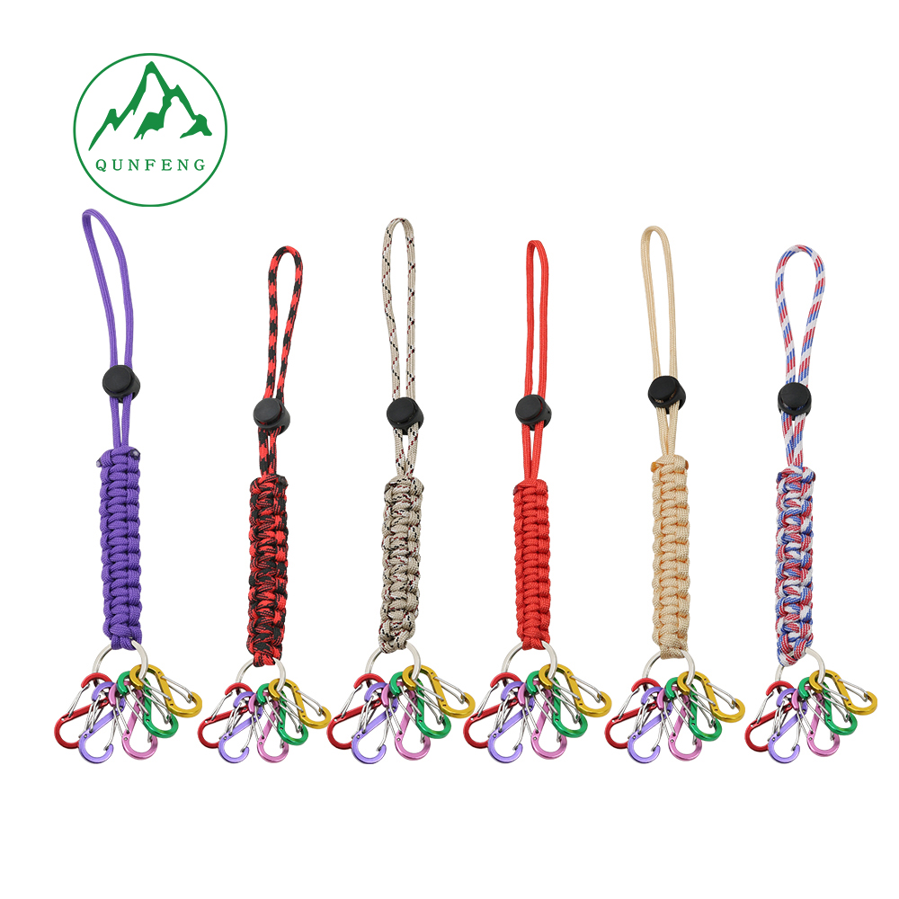 Anti-Lost-Armband Set mit Drahtschnalle Gurtbing S-förmiger Stahldrahtkarabiner-Set tragbarer Schlüsselhaken