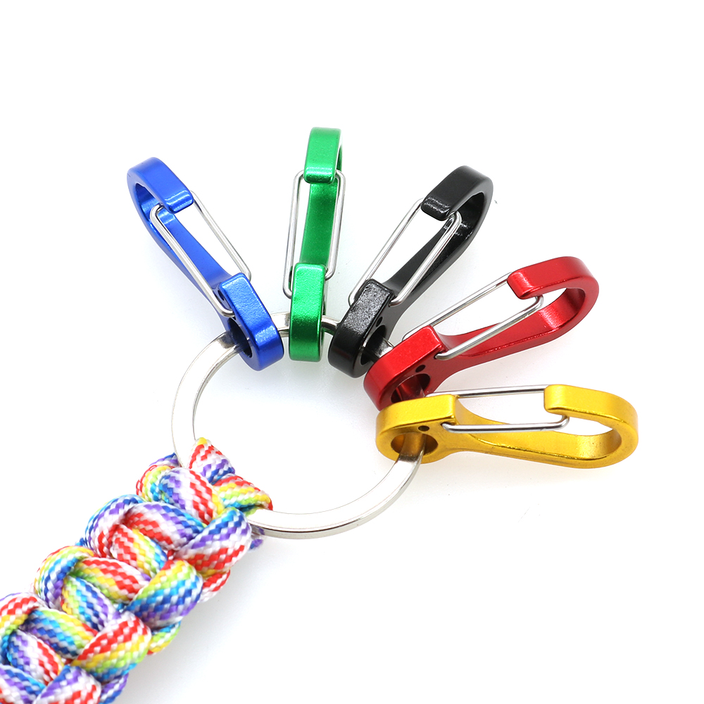 Spezialförmiger Stahldrahtkarabiner-Set 5-in-1 mit Anti-Lost-Armband Drahtschnalle Rucksack Haken