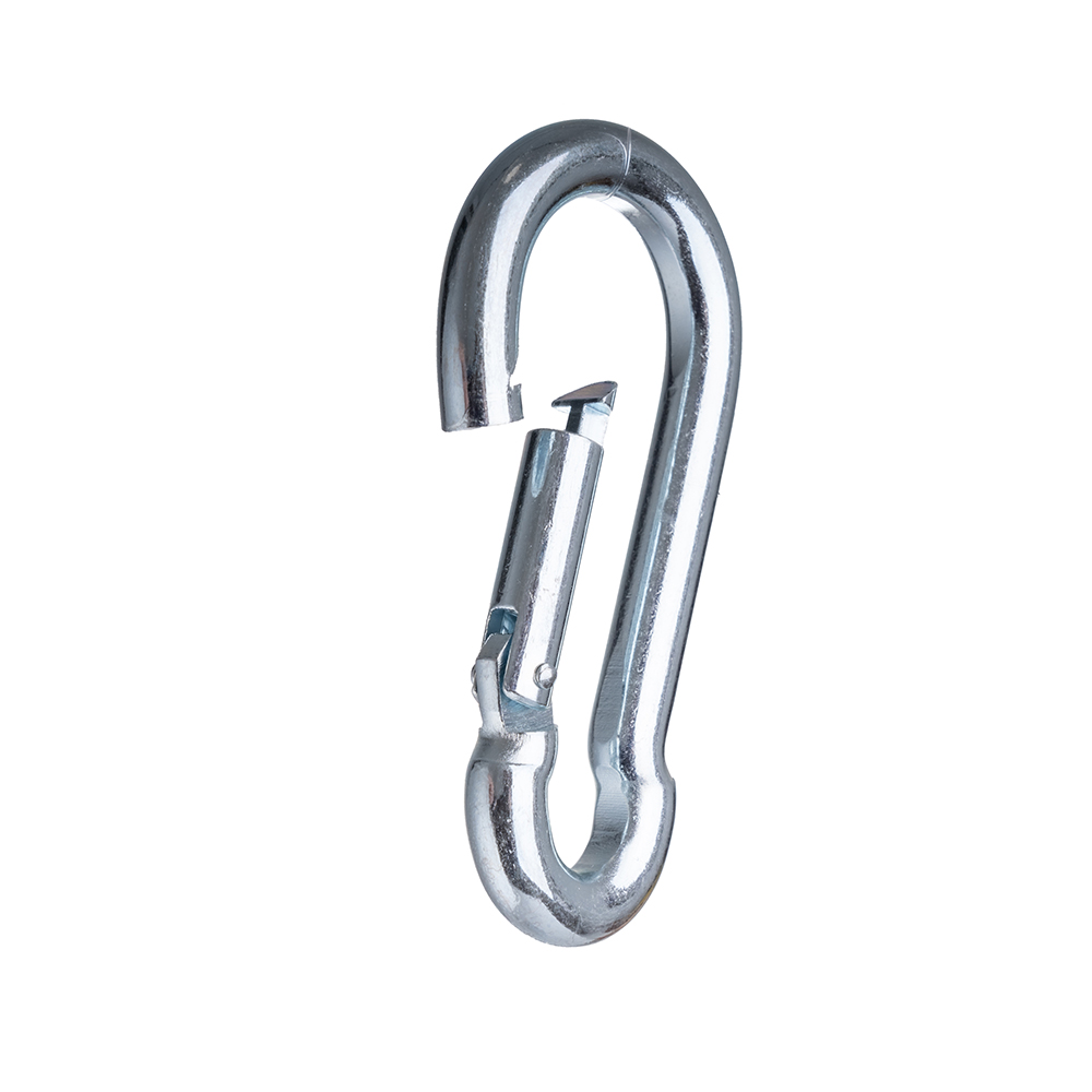 Eisenkarabiner, tragender Karabiner, Sicherungsring, Reiseset, ovaler Karabiner aus Eisen, silberfarben