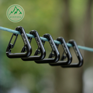 Dreieck Draht Carabiner Nr. 3 Metall im Freien Rucksack Haken -Reiseschlüsselschnalle im Freien