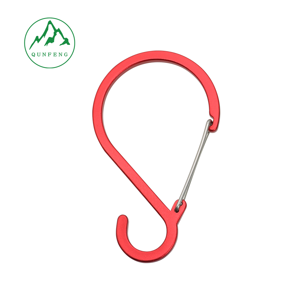 S-förmiger Drahtkarabiner Wild Camping Zelt Rucksack Haken Spezielle Federschnalle