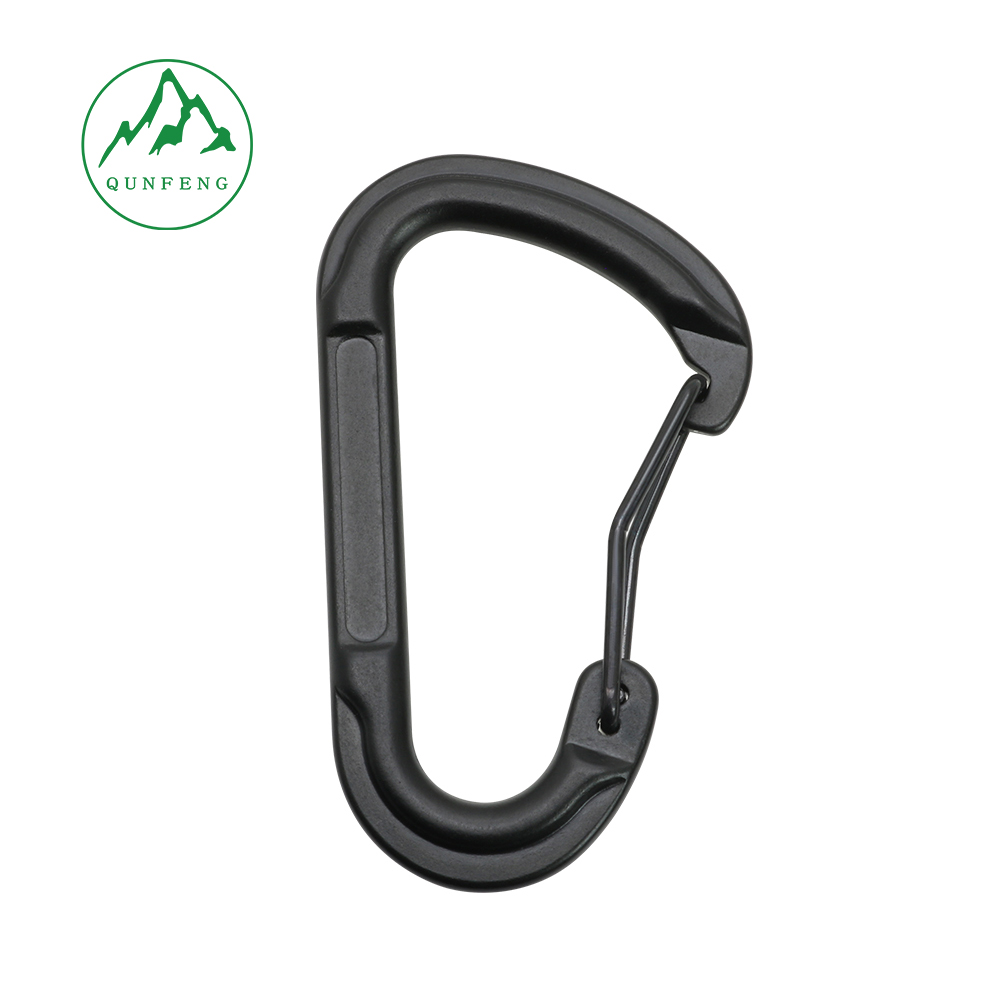 D-förmige gebogene Stangendrahtschnalle im Freien Aluminium Carabiner Travel Rucksack Schnalle Spezialform